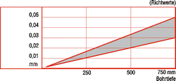 Centerline deviation - drilling with single flute drills